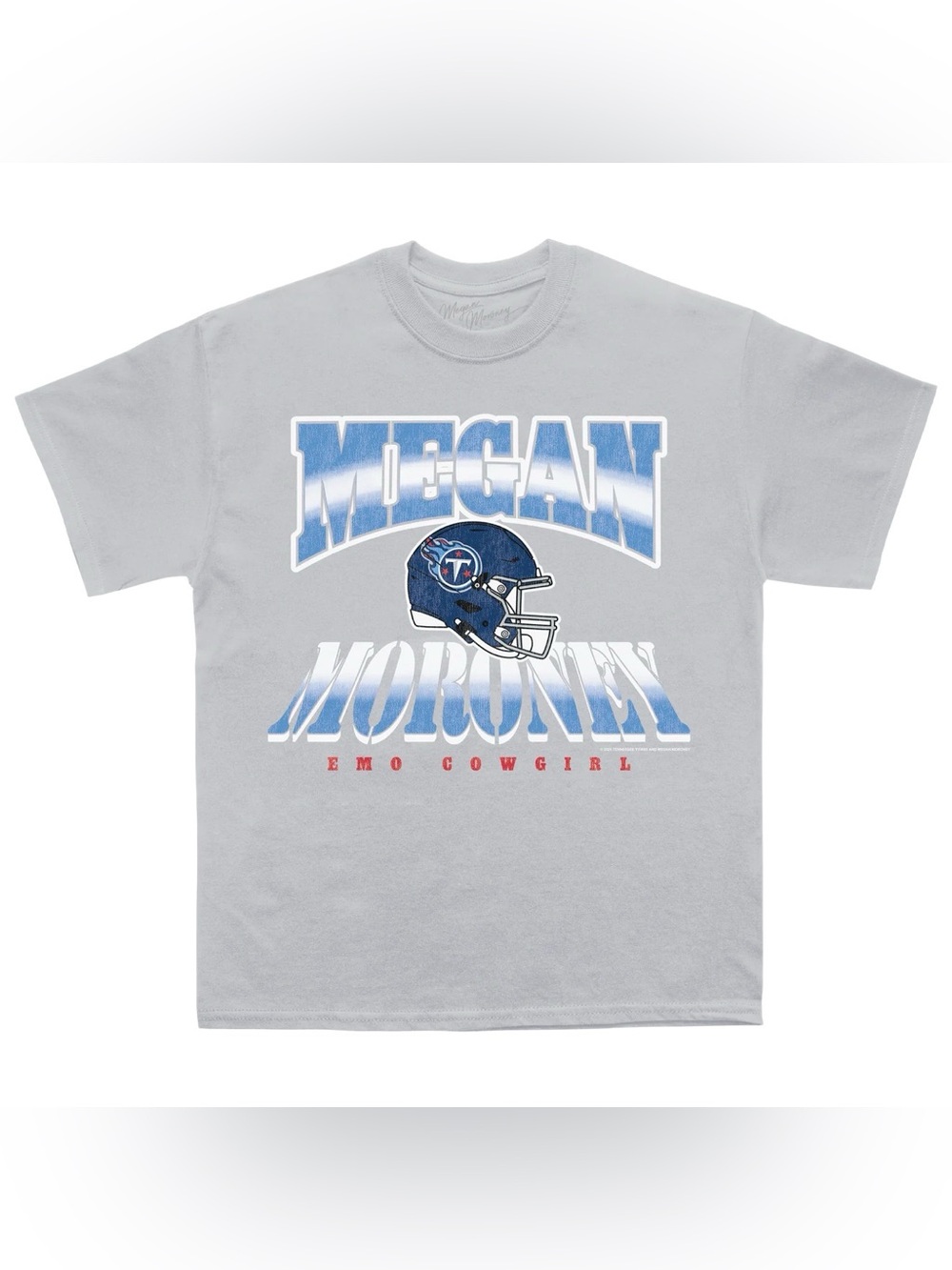 Megan Moroney x Tennessee Titans Helmet Tee 
Grey Small NWT